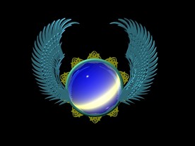 蓝色水晶球模型