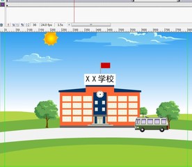 学生校车在校门口停6秒