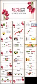 清新淡雅成长教育培训课件ppt