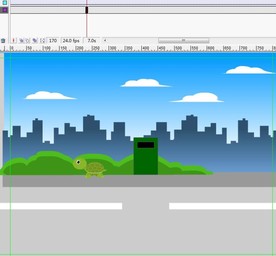 走失的乌龟在道路上走11秒