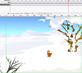 疯狂的鸡在雪地中行走7秒