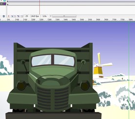 雪地上前进的军车8秒