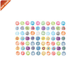 诙谐手绘网页APP图标模板