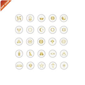 金色扁平化图标