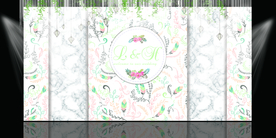 大型清新婚礼背景 婚礼喷绘背景