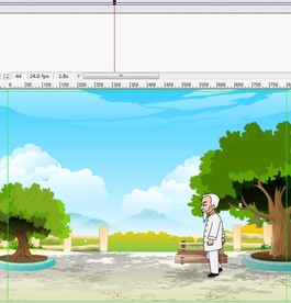 老爷爷走路去公园晨运6秒