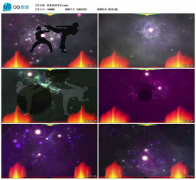 跆拳道武术 舞台背景视频素材