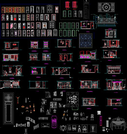 家居装饰设计CAD构件图