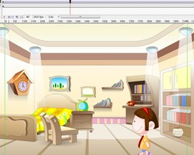 小学生走进房间动画6秒