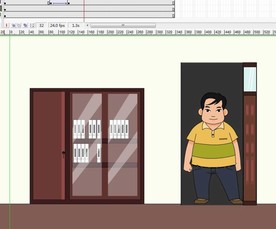 红木门打开后的胖子2秒