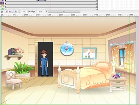 房间内打开的门男子3秒