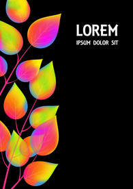 炫彩叶子商业综合体叶子海报