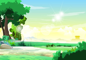 卡通手绘动漫场景