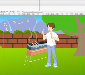 院子里烧烤吃东西香味6秒