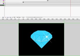钻石在闪烁的动画6秒