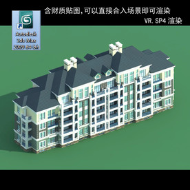 多层建筑 景观 小区 地产 楼