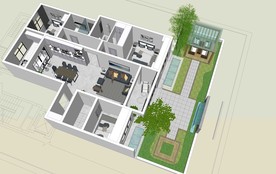 现代简约家装SU模型设计