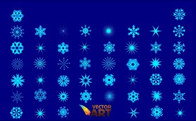 矢量创意雪花系列