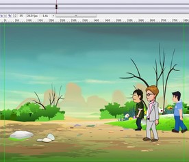 三个男子在外面走路散步6秒