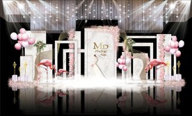 白色大理石主题婚礼舞台效果图