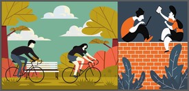 矢量青年现代生活插画