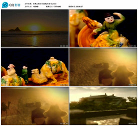 丝绸之路古代建筑 舞台背景视频