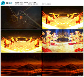 古代大气丝绸之路 舞台背景视频