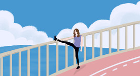 运动 插画 漫画 人物 锻炼