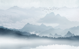 山水壁画 大型山水画 山水壁纸