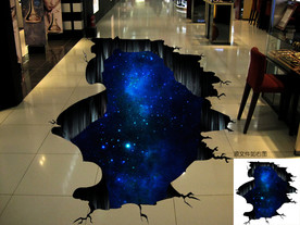3D星空高清立体地画地贴背景