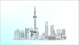 上海滩 东方明珠线稿