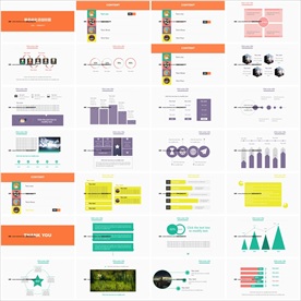 通用缤纷彩色PPT大气模板
