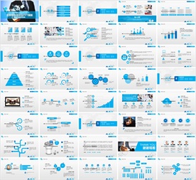 蓝色商务创业计划书策划PPT