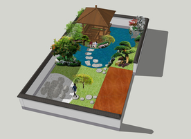 别墅庭院景观设计效果图