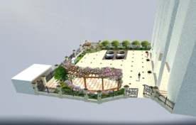 别墅庭院景观效果图