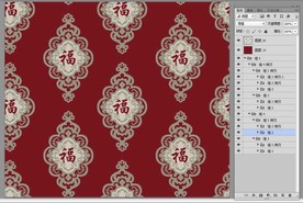 红底地毯花边福印花