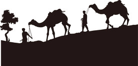 沙漠骆驼墙贴