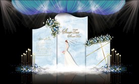 蓝色舞台效果图