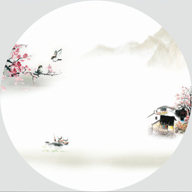 江南风情 水墨画 源分层