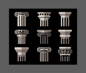 矢量罗马建筑风格元素
