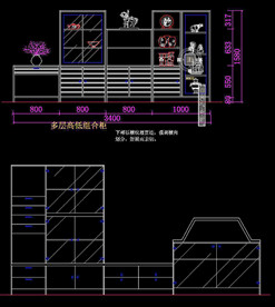室内装修家具立面图