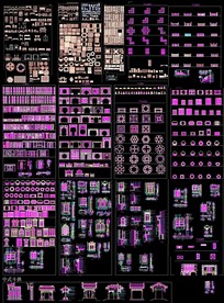 中式整木家具CAD图库