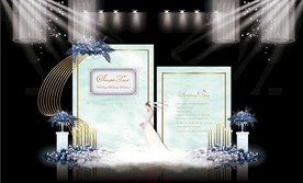 蓝色大理石婚礼主题