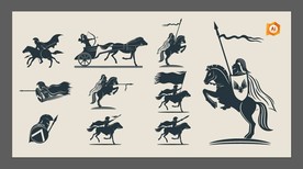 矢量罗马勇士征战系列