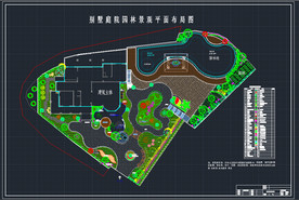 别墅庭院园森景观平面图