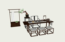 新中式家具SU模型