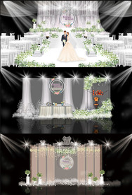 清新柔美蕾丝主题婚礼效果图