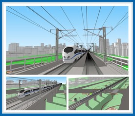 交通城市轨道特大桥高铁电线动车