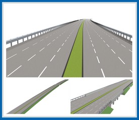 高速公路双向八车道涵洞护坡景观