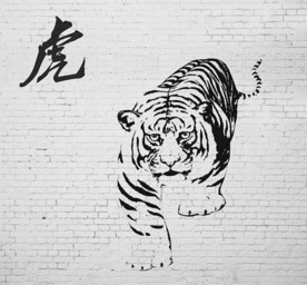 原创动物涂鸦背景墙